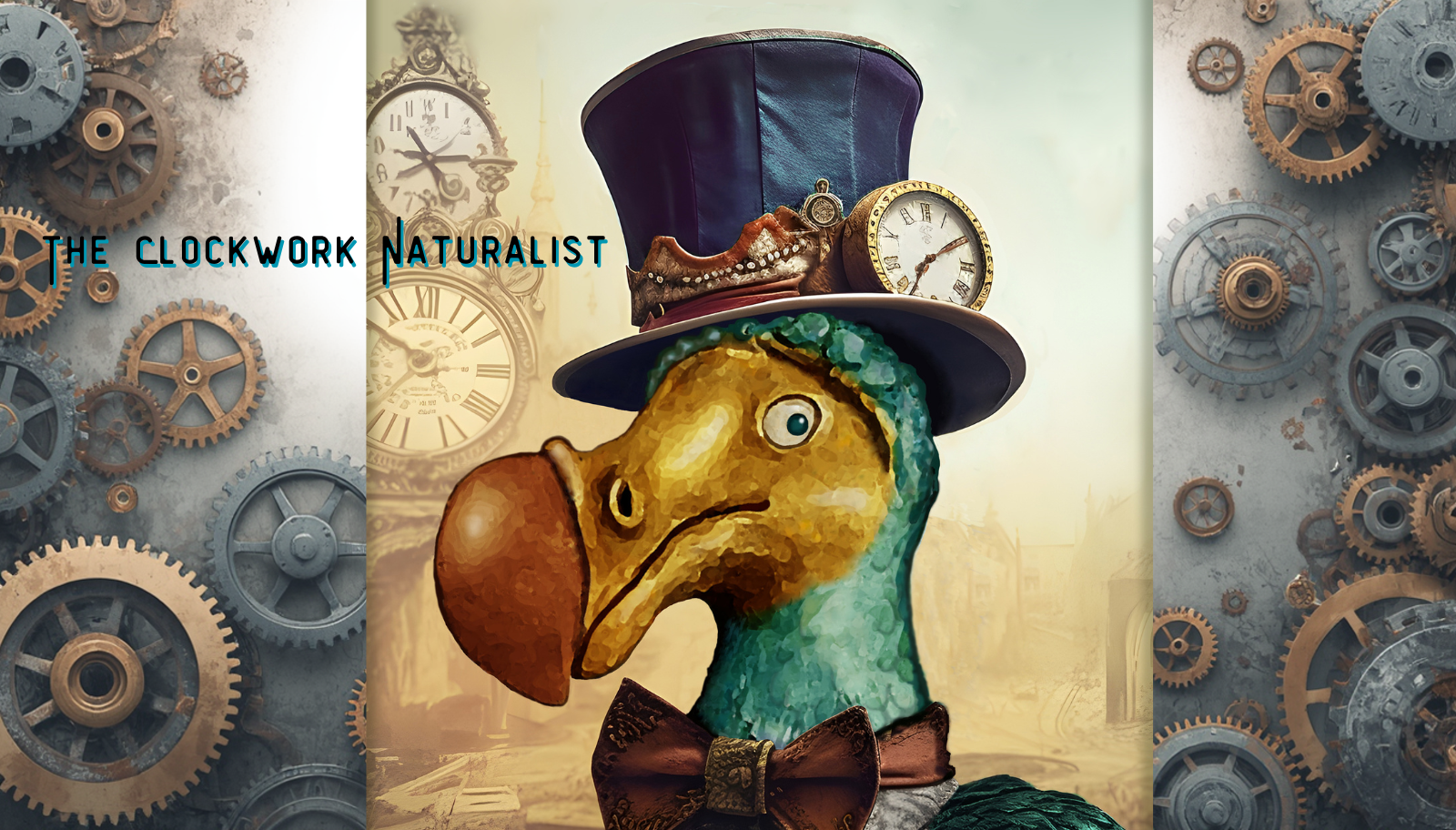 Dodo poster, Steampunk Dodo Art Print | Augustus the Reluctant Inventor