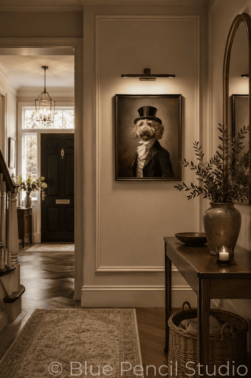 Regency Cockapoo Portrait | Elegant Dog Wall Art for Timeless Interiors