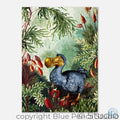 Blue dodo bird art