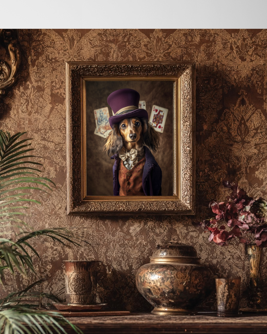 The Mad Hatter Dachshund- wall art-dog poster
