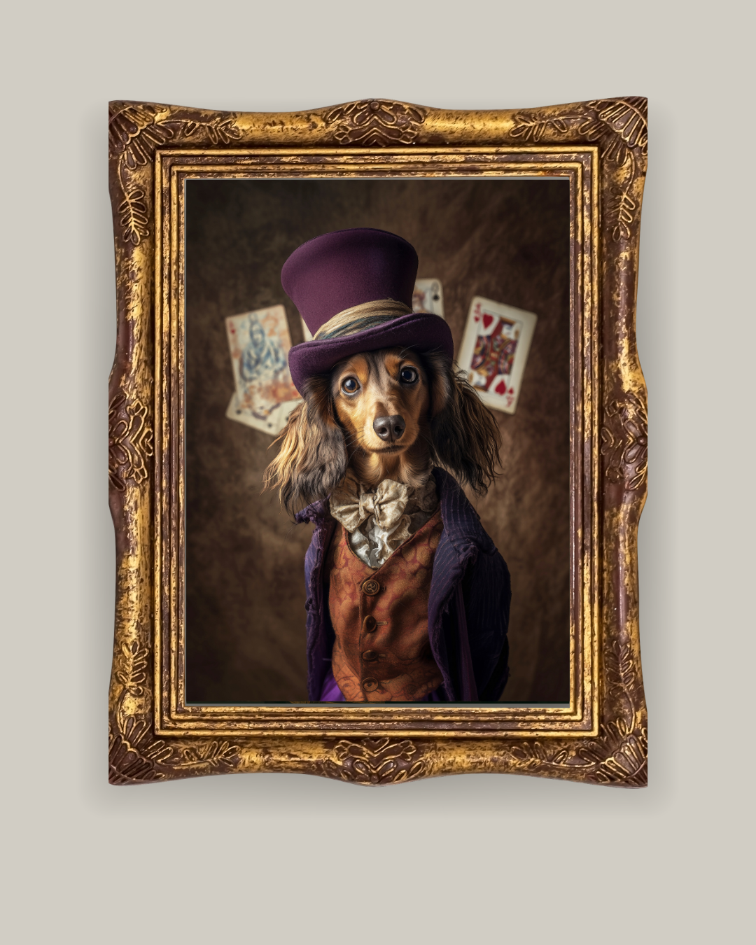 The Mad Hatter Dachshund- wall art-dog poster