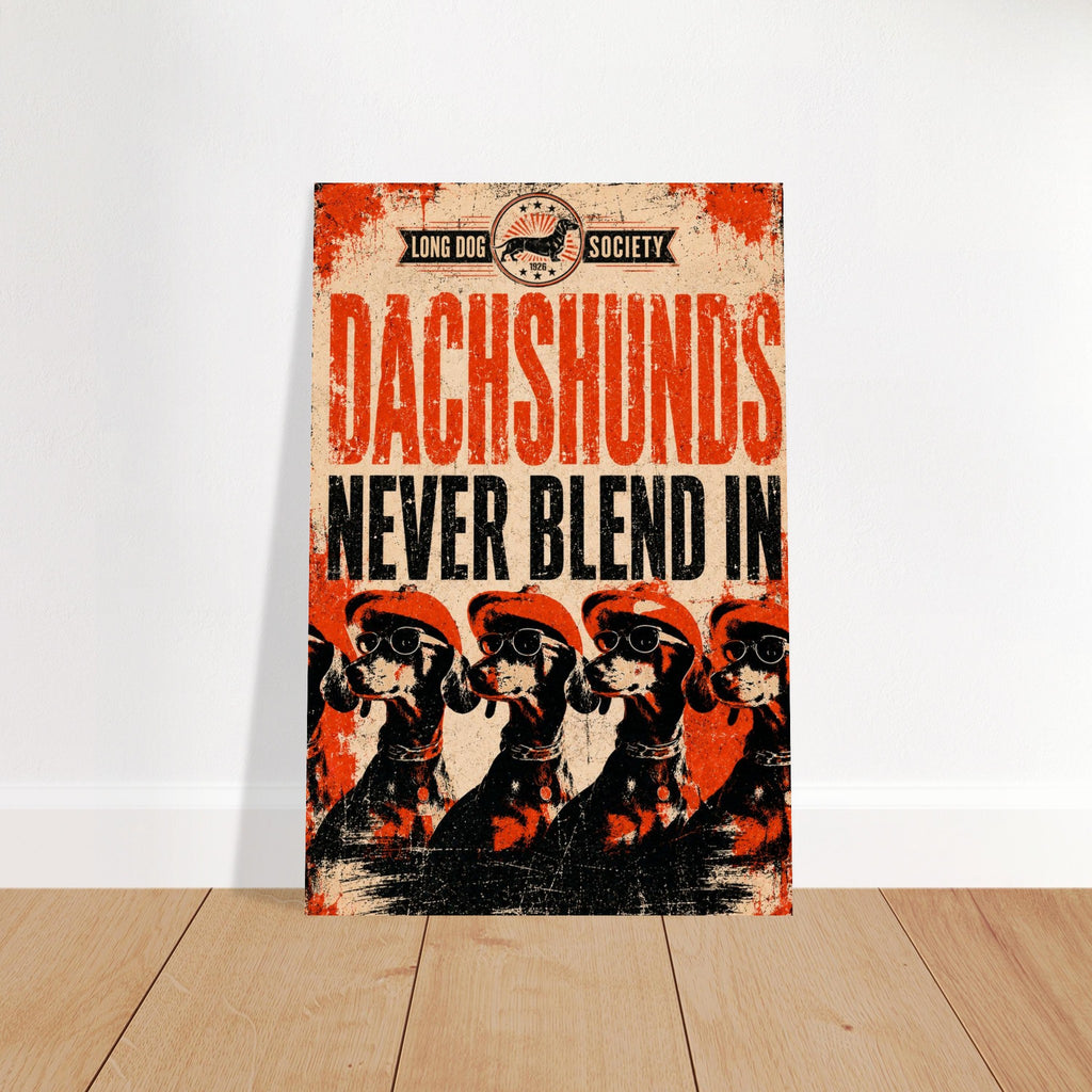 Funny Sausage Dog Typography Poster 