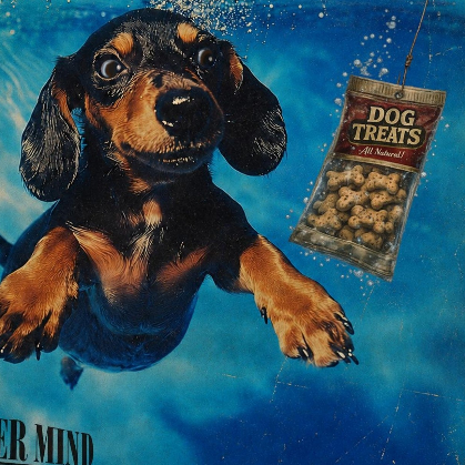 Funny Dachshund Vintage Album Cover Poster-Never Mind The Sausage Dog |