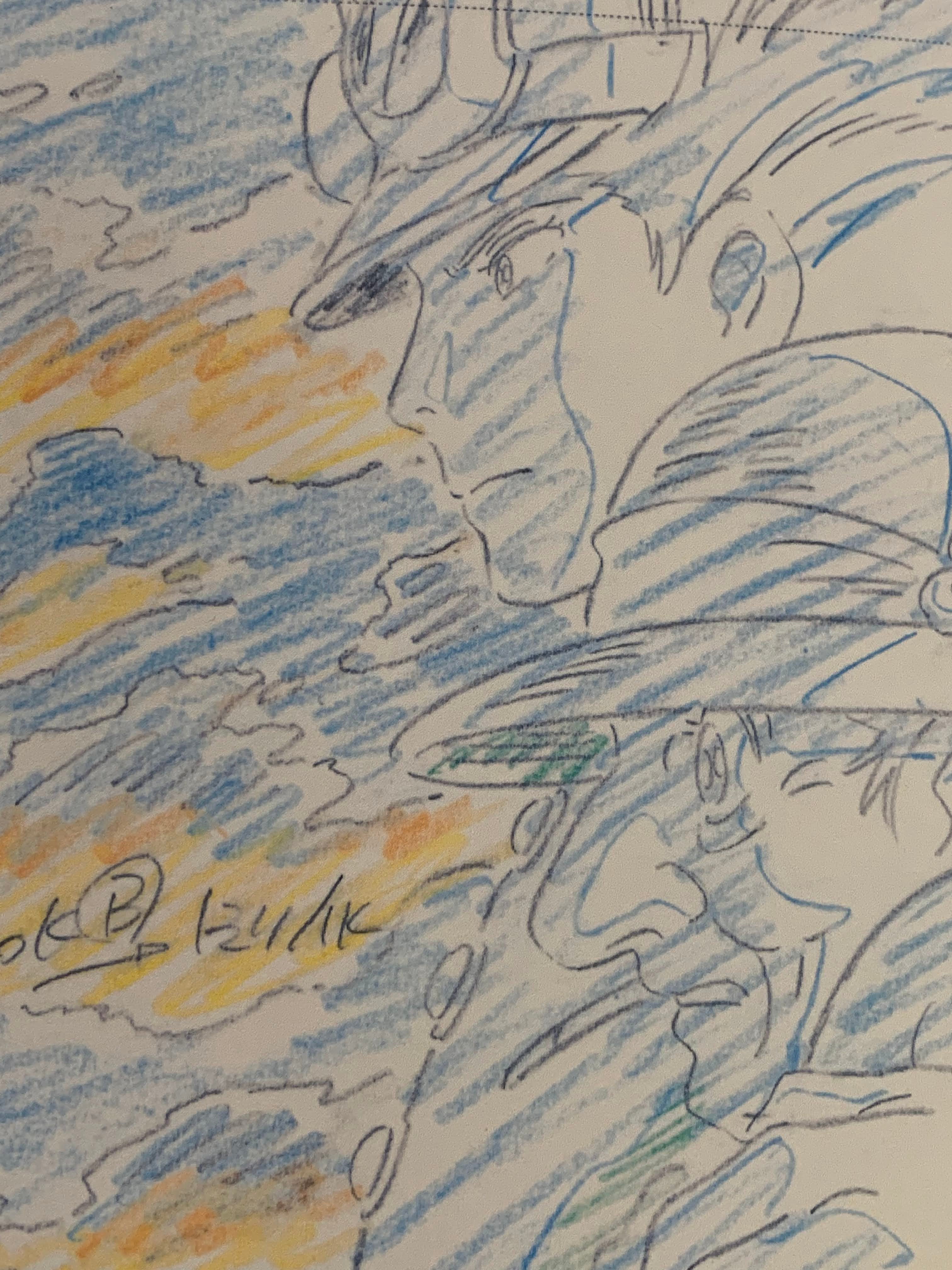 Howl's Moving Castle.-Studio Ghibli Animation layout sketch-Reproduction print