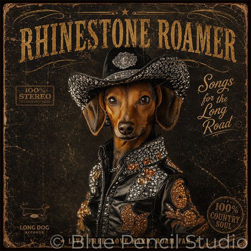 Personalised Pet Album Cover Portrait | Long Dog Records
