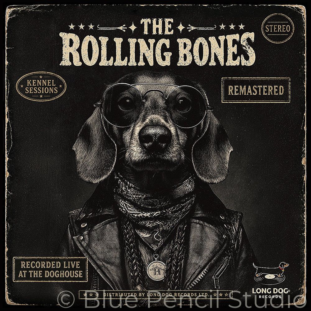 Personalised Pet Album Cover Portrait | Long Dog Records