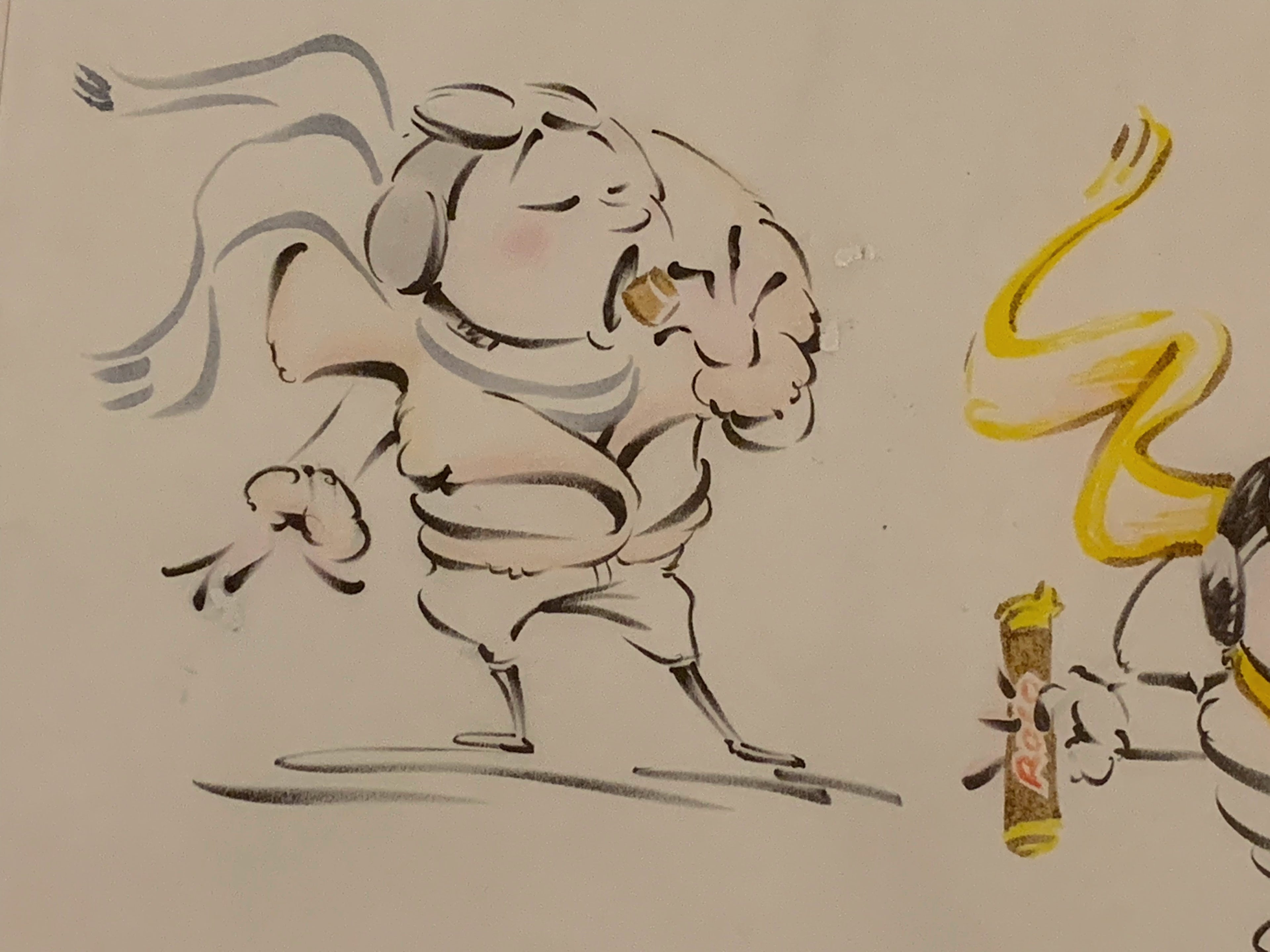 Rolo commercial-original animation drawing 1985-Eric Goldberg