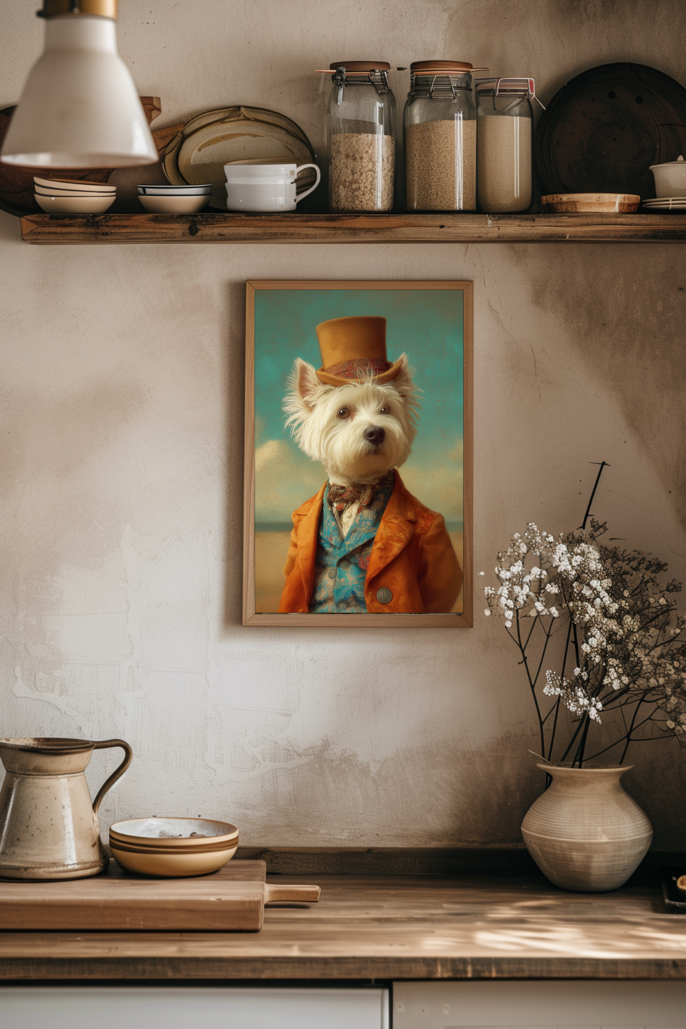 The Regency Westie | Dapper Dog Wall Art Print The Regency Westie |  Blue Pencil Studio