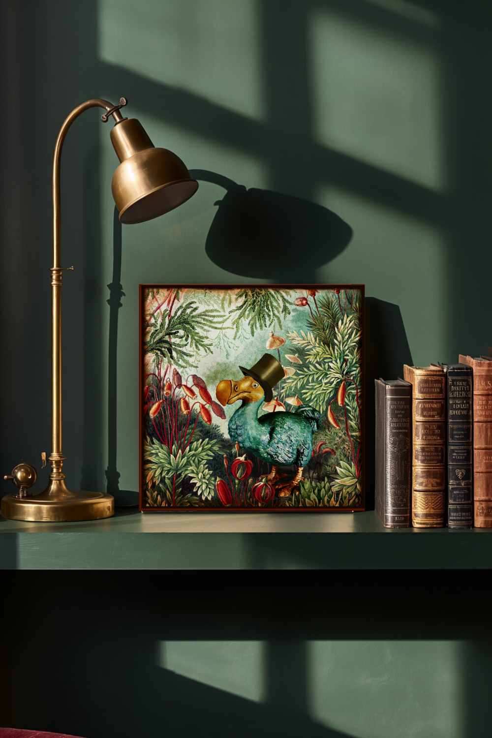 Dodo Bird art, Hand Painted Jungle Dodo Art Print | Tropical Bird Wall Art