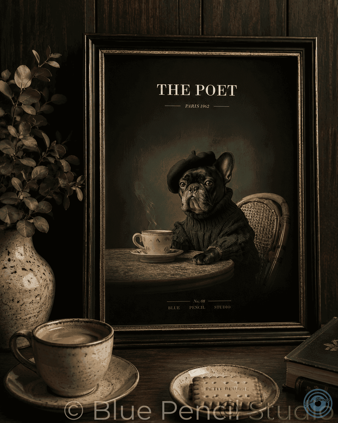 French Bulldog – The Poet – Paris, 1962