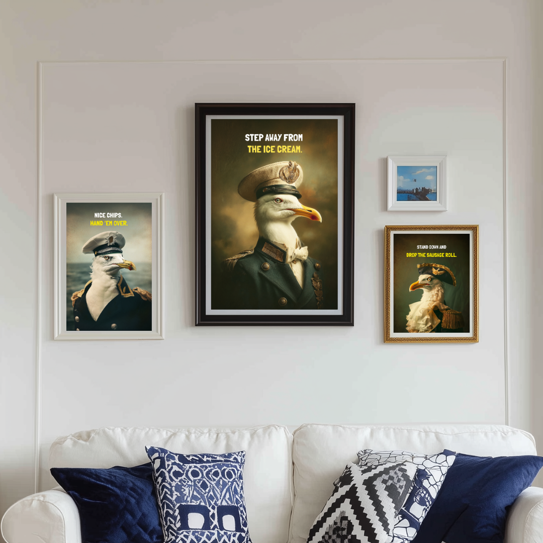 Nice chips. Hand them over - Funny Seagull Poster