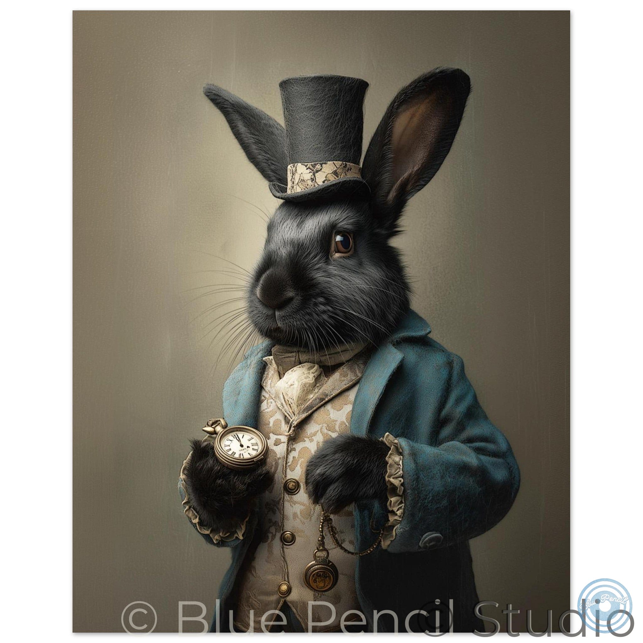 Black Rabbit in top hat
