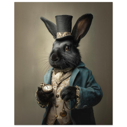 Black Rabbit in top hat
