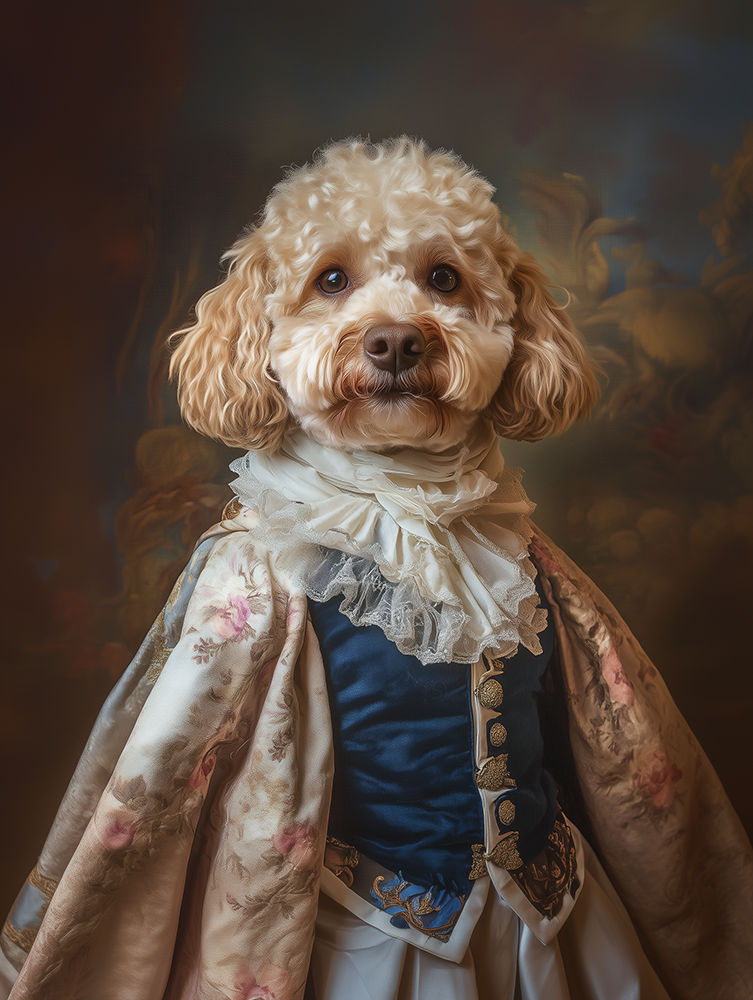 The Golden Cockapoo | Regency Portrait Print