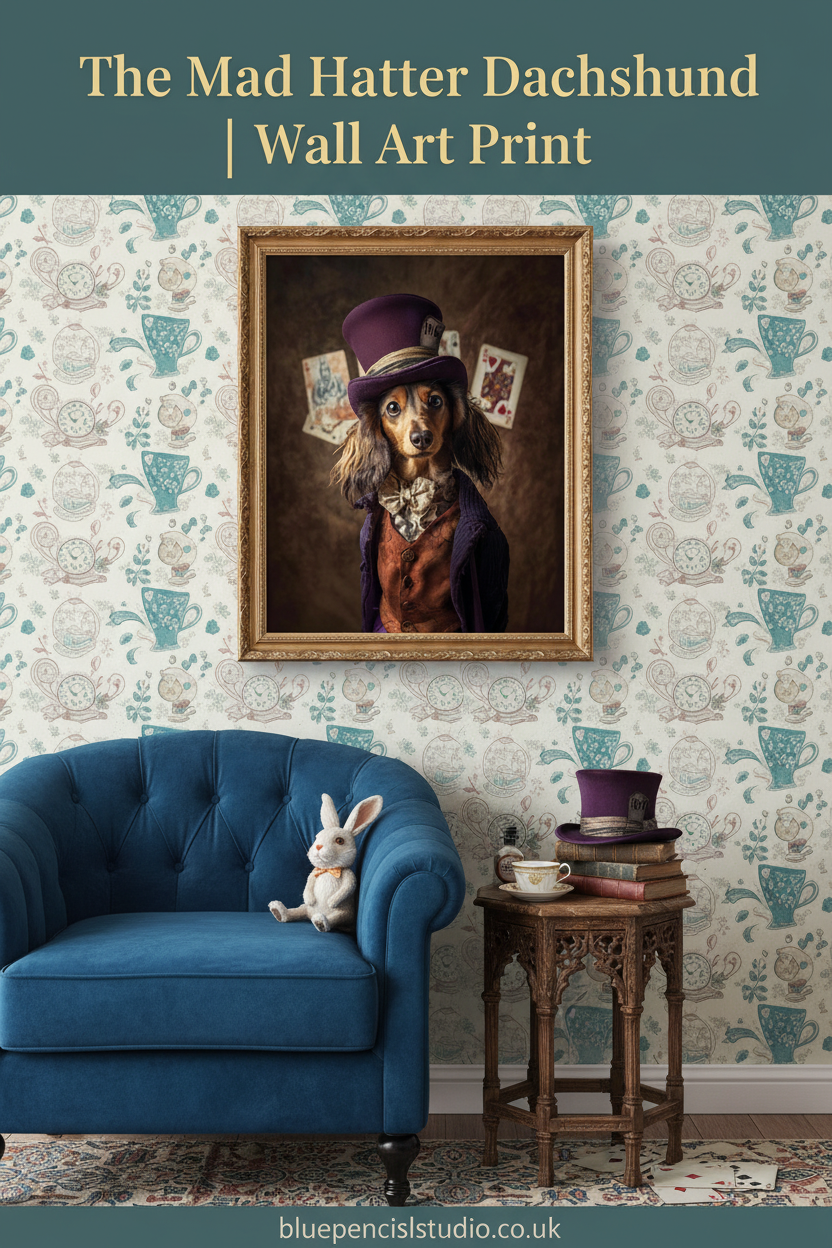 The Mad Hatter Dachshund Pinterest Pin
