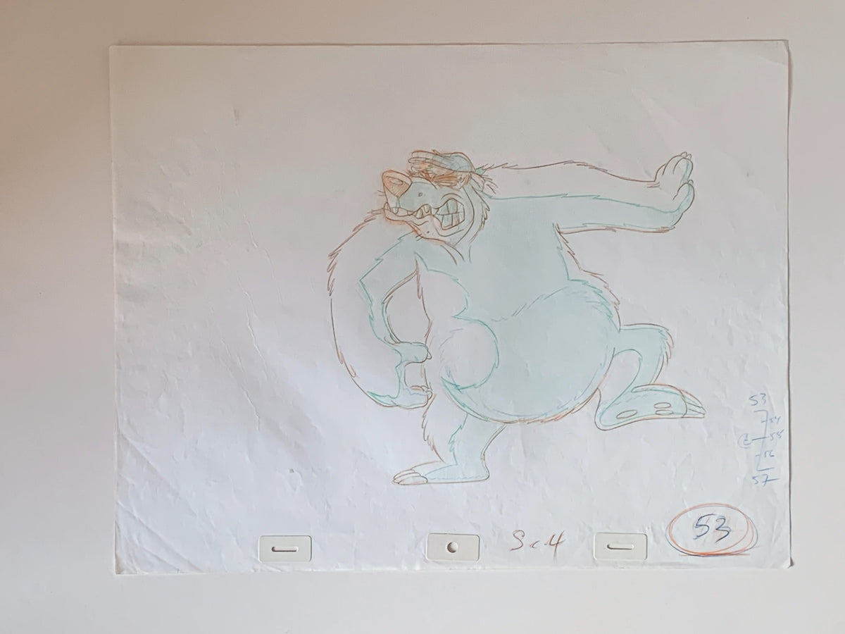Weetabix commercial Papa Bear 'Bears with Sore Heads'.  Original drawing. 1990